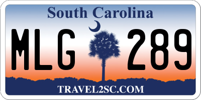SC license plate MLG289