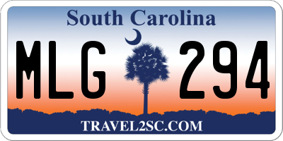 SC license plate MLG294