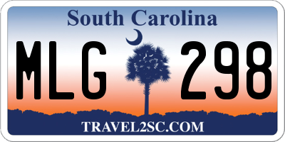 SC license plate MLG298