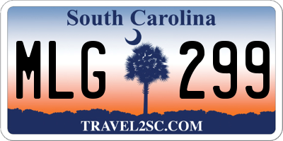 SC license plate MLG299