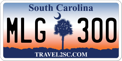 SC license plate MLG300
