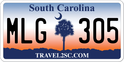 SC license plate MLG305