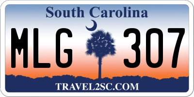 SC license plate MLG307