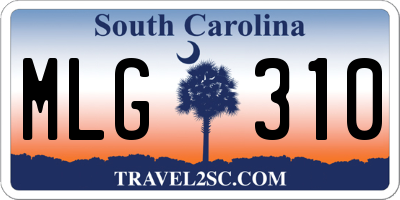 SC license plate MLG310