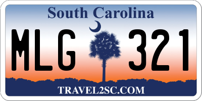 SC license plate MLG321