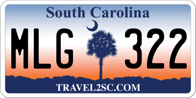 SC license plate MLG322