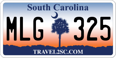 SC license plate MLG325