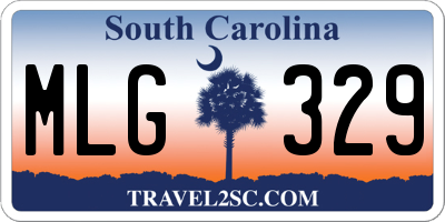 SC license plate MLG329