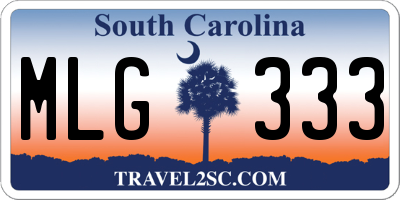 SC license plate MLG333