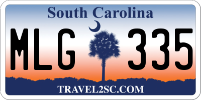 SC license plate MLG335
