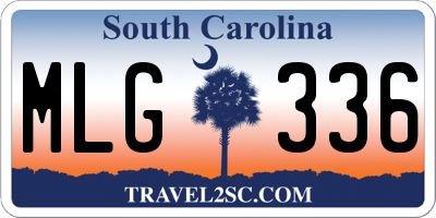 SC license plate MLG336