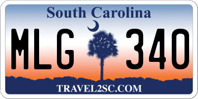 SC license plate MLG340