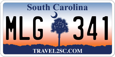 SC license plate MLG341