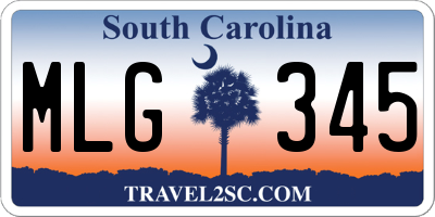 SC license plate MLG345