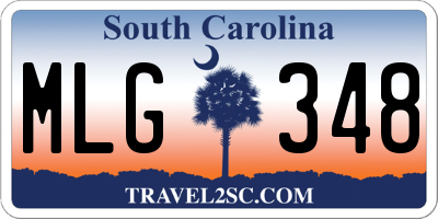 SC license plate MLG348