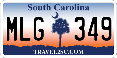 SC license plate MLG349