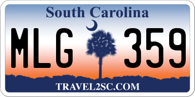 SC license plate MLG359