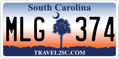 SC license plate MLG374