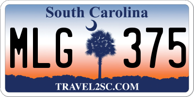 SC license plate MLG375