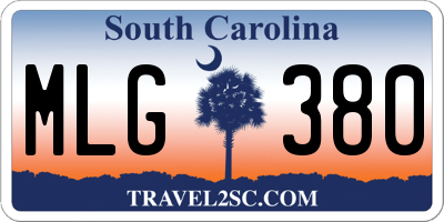 SC license plate MLG380