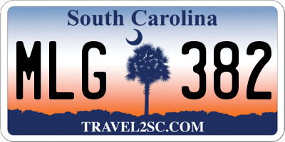 SC license plate MLG382