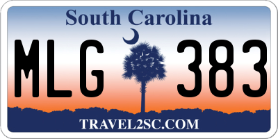 SC license plate MLG383