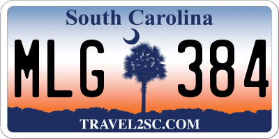 SC license plate MLG384