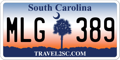 SC license plate MLG389