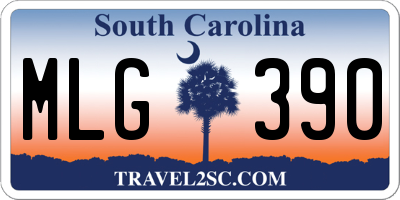 SC license plate MLG390