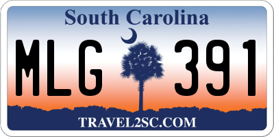 SC license plate MLG391
