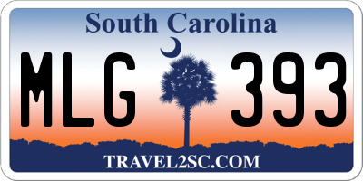 SC license plate MLG393