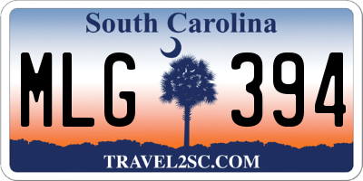 SC license plate MLG394