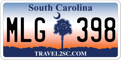 SC license plate MLG398