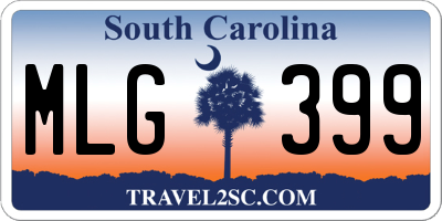 SC license plate MLG399