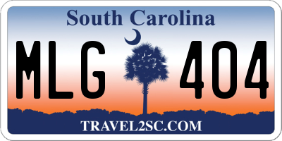 SC license plate MLG404