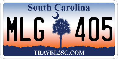 SC license plate MLG405