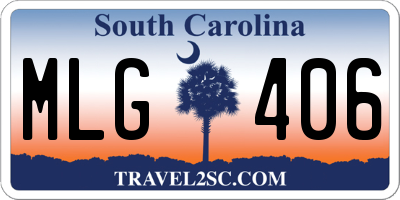 SC license plate MLG406