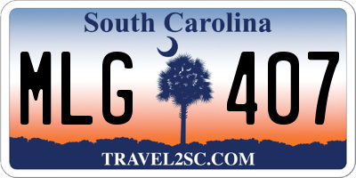 SC license plate MLG407