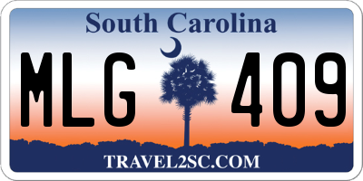 SC license plate MLG409