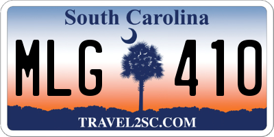 SC license plate MLG410