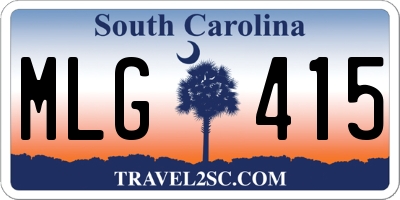 SC license plate MLG415