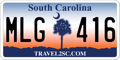 SC license plate MLG416