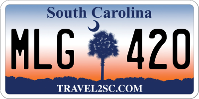 SC license plate MLG420