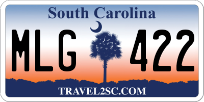 SC license plate MLG422