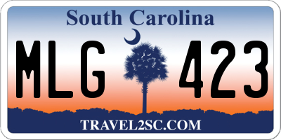 SC license plate MLG423