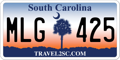 SC license plate MLG425