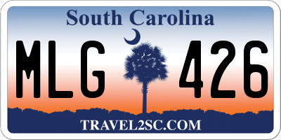 SC license plate MLG426