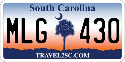 SC license plate MLG430