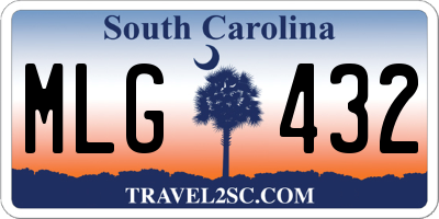 SC license plate MLG432
