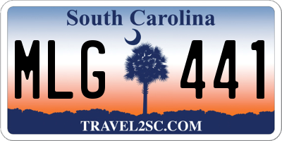 SC license plate MLG441